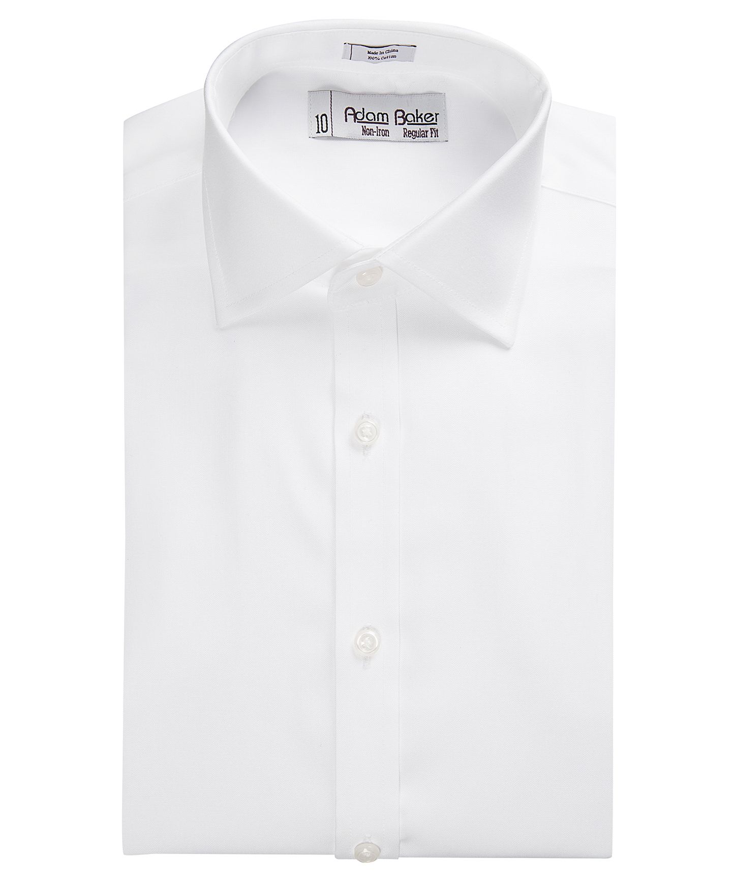 ADAM BAKER Boys Classic Fit Long Sleeve 100% Cotton Non Iron Dress Shirt