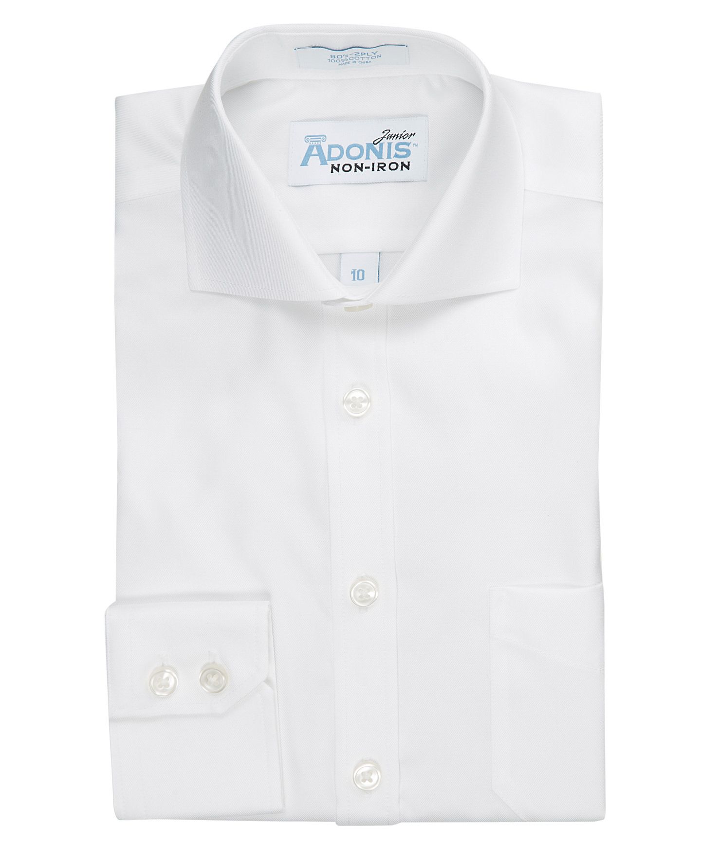 ADONIS Boys Classic Fit Long Sleeve 100% cottonn Non Iron Solid Dress Shirt