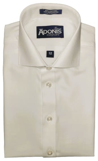 ADONIS BOYS LONG SLEEVE CLASSIC FIT COTTON BLEND UPTOWN TWILL DESIGN DRESS SHIRT