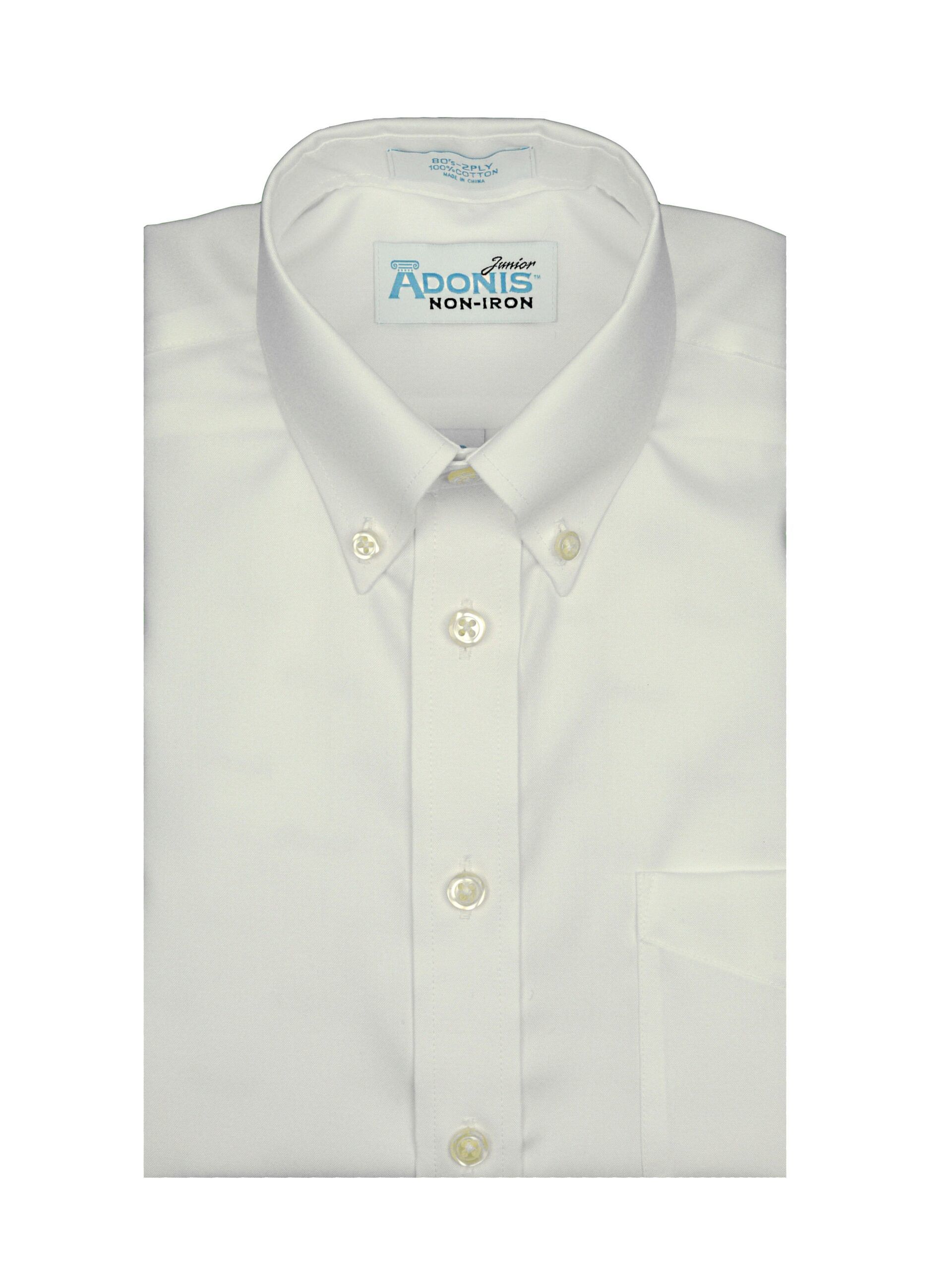 ADONIS Boys Long Sleeve Classic Fit Non Iron Button-Down Collar Dress Shirt