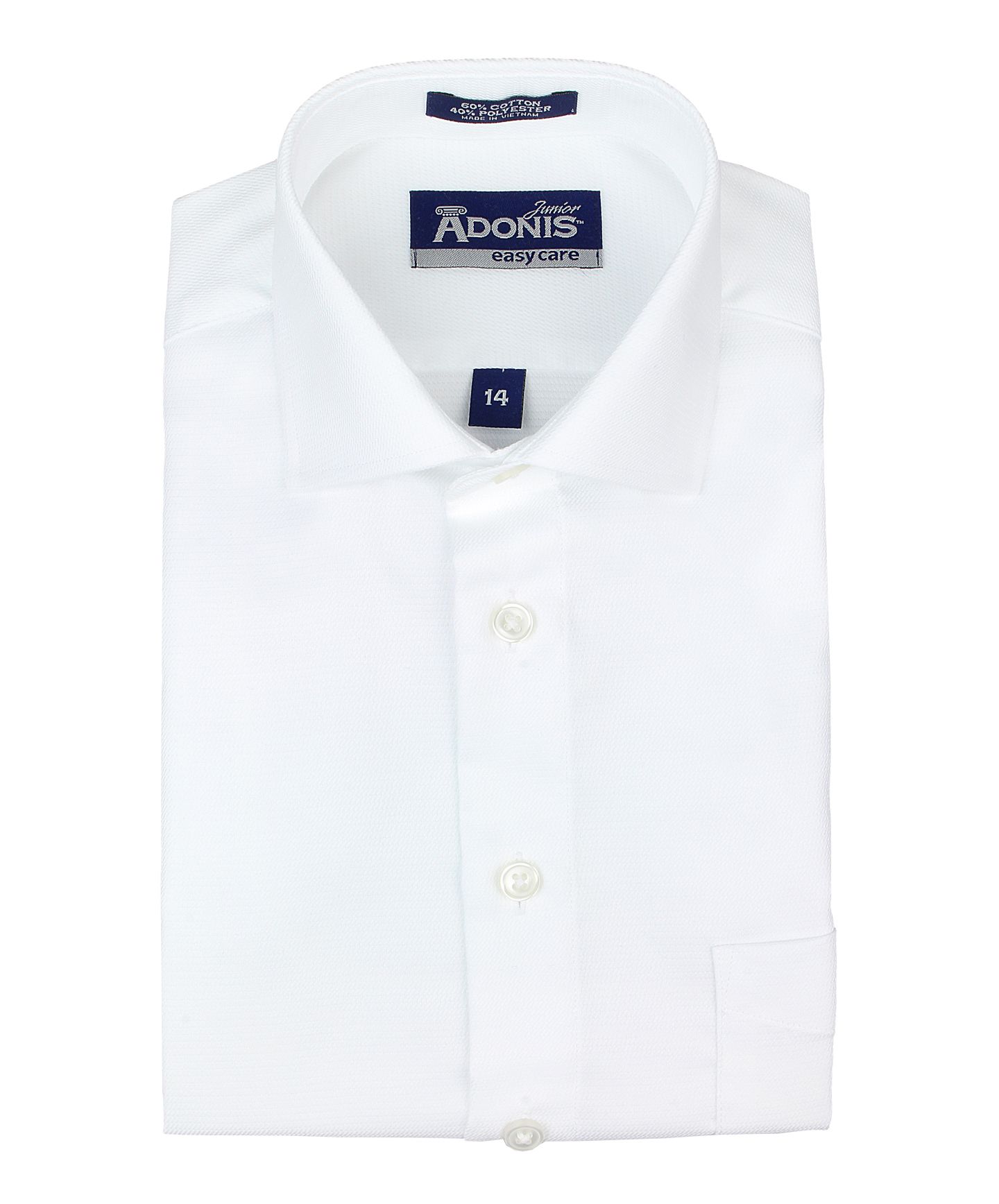 ADONIS BOYS CLASSIC FIT SANDSTONE DESIGN COTTON BLEND LONG SLEEVE DRESS SHIRT