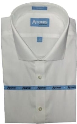 ADONIS MENS CLASSIC FIT COTTON LONG SLEEVE RIBBON DESIGN DRESS SHIRT