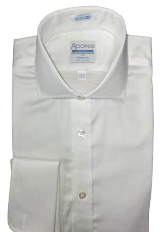 ADONIS MENS CLASSIC FIT FRENCH CUFF STRECH COTTON PS DIAMOND DESIGN DRESS SHIRT