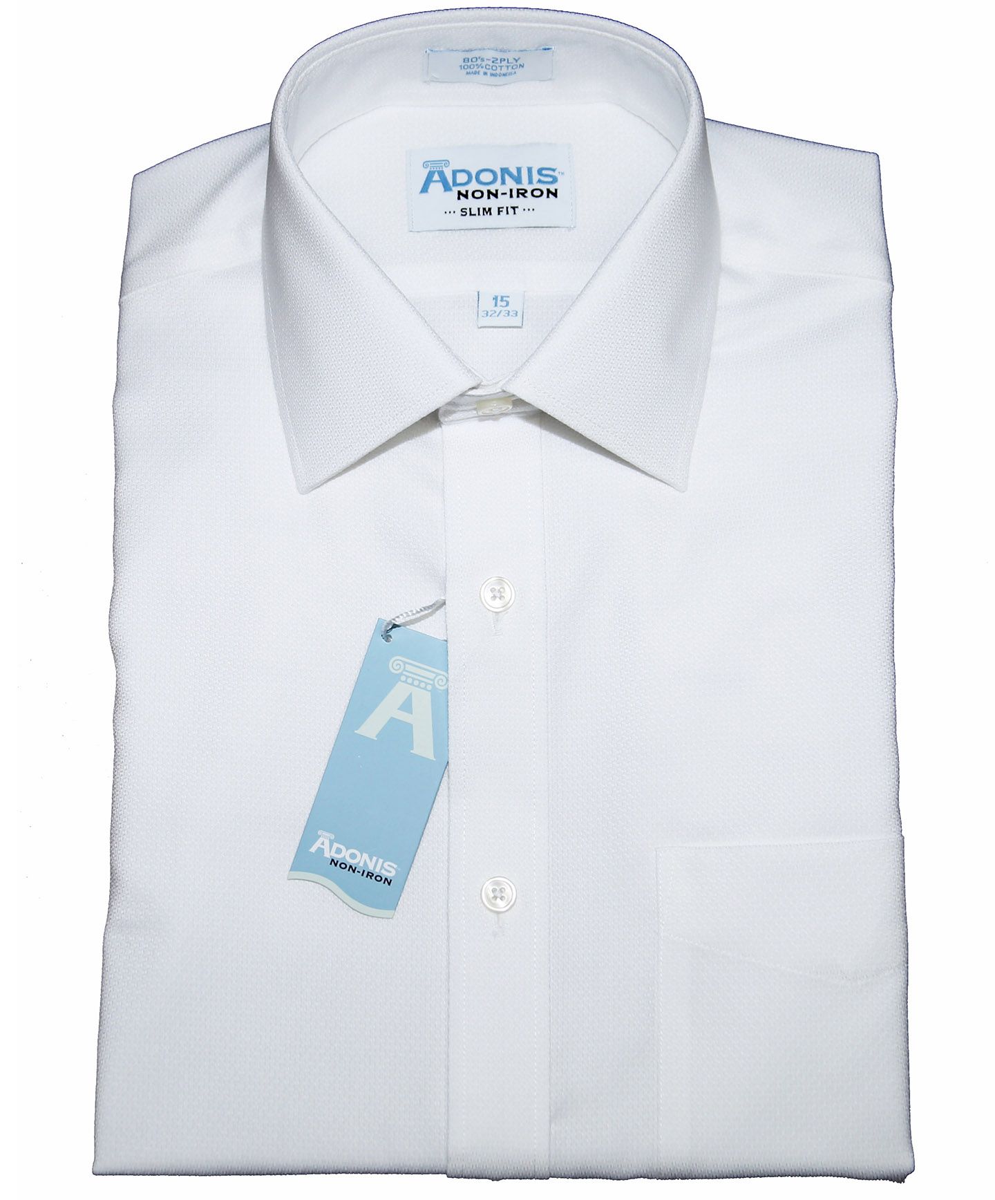 ADONIS Mens Long Sleeve Slim Fit Cotton Non Iron ORIGINAL Design Dress Shirt