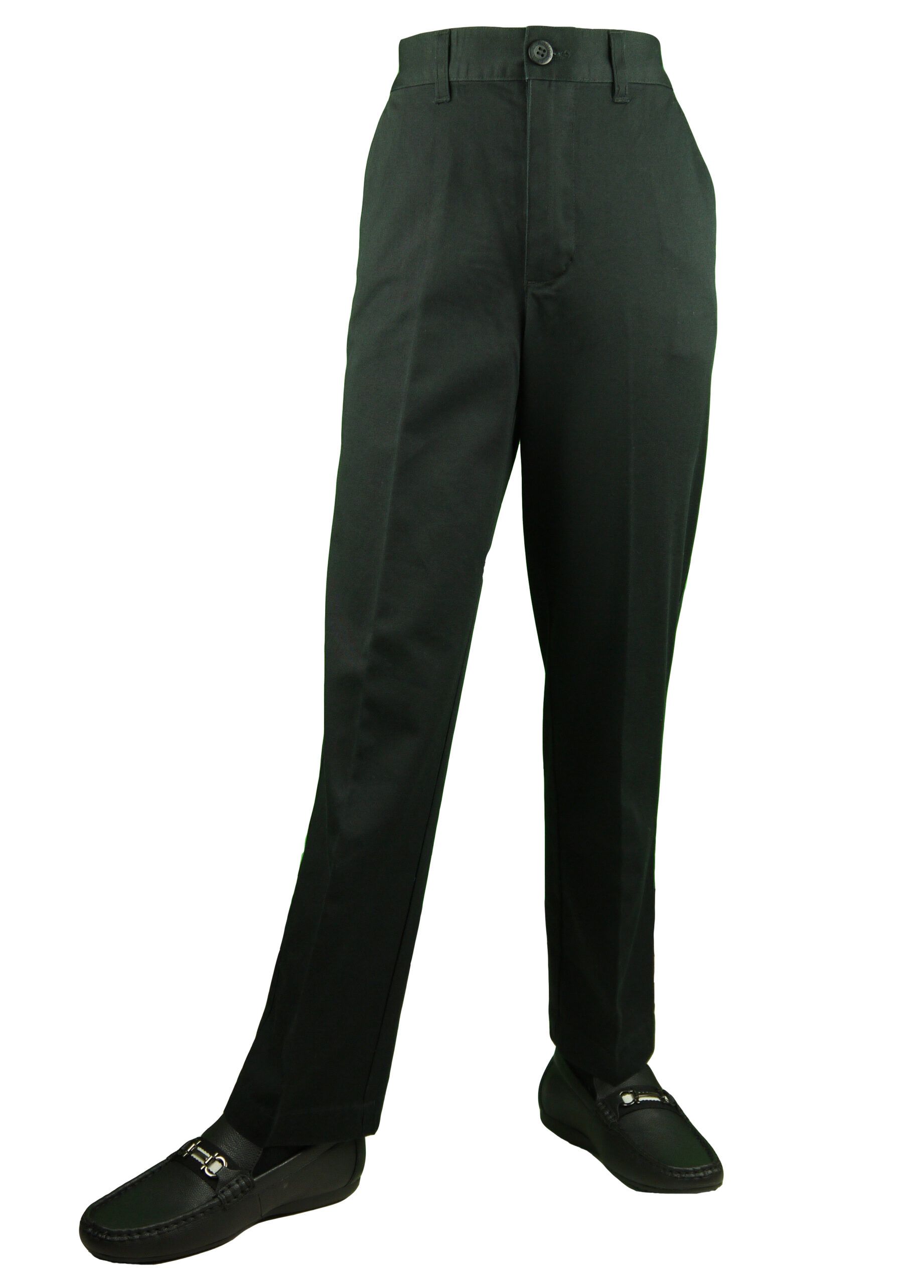 AKA Boys Flat Front Cotton Elastic Back 100% Cotton Pants