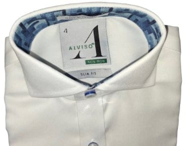 ALVISO BOYS HUSKY FIT COTTON LONG SLEEVES CONTRAST DRESS SHIRT - Image 2