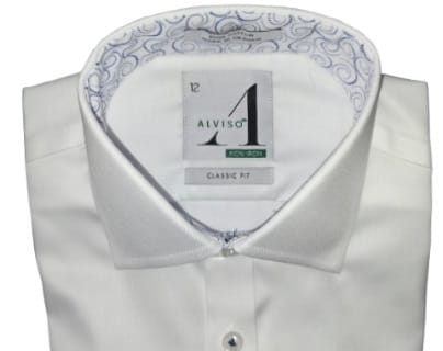 ALVISO BOYS HUSKY FIT COTTON LONG SLEEVES CONTRAST DRESS SHIRT - Image 2