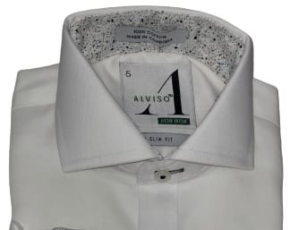 ALVISO BOYS SLIM FIT LONG SLEEVE CONTRAST COTTON NON-IRON DRESS SHIRT - 4486 - Image 2