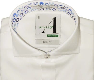 ALVISO BOYS HUSKY FIT LONG SLEEVE CONTRAST COTTON NON-IRON DRESS SHIRT- 4506 - Image 2