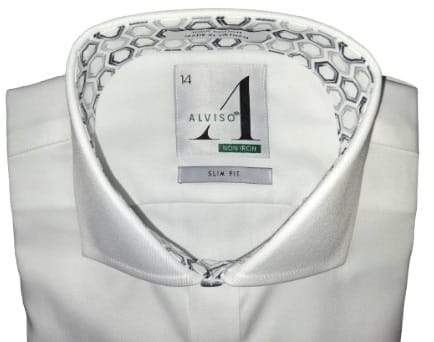 ALVISO BOYS LONG SLEEVE CLASSIC FIT COTTON CONTRAST NON-IRON DRESS SHIRT - Image 2