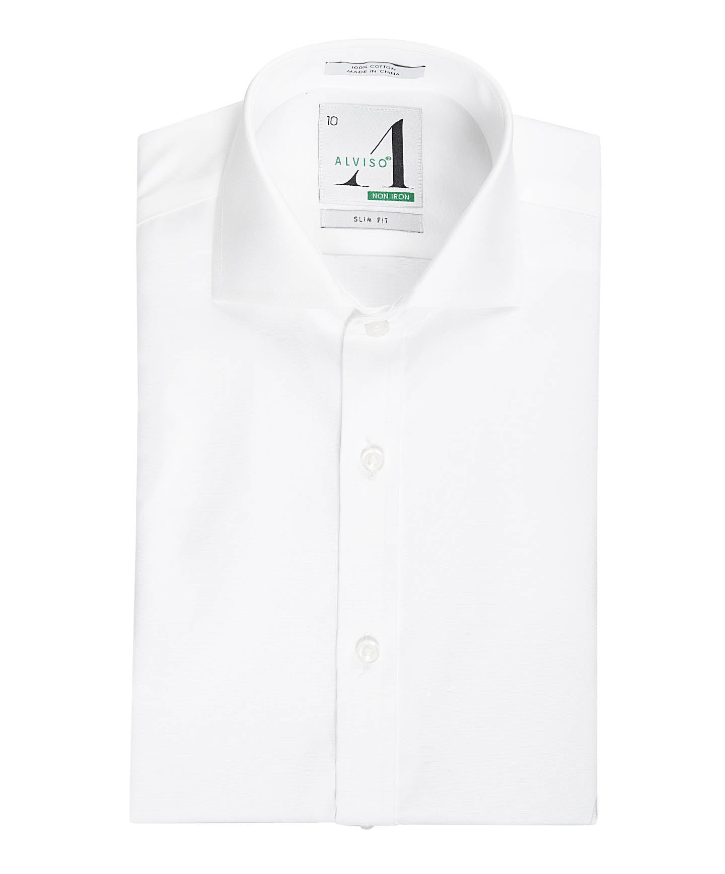 ALVISO Boys Long Sleeve Solid White SLIM FIT 100% Cotton Non Iron Dress Shirt - Boytique % ALVISO Boys Long Sleeve Solid White SLIM FIT 100% Cotton Non Iron Dress Shirt - Boytique %