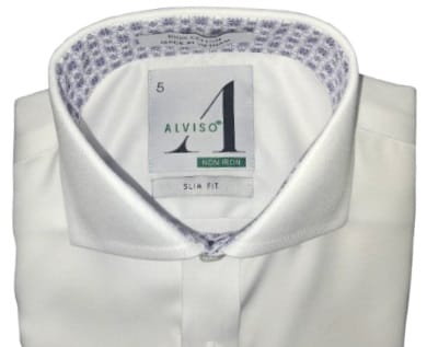 ALVISO BOYS SLIM FIT COTTON LONG SLEEVES CONTRAST DRESS SHIRT - Image 2