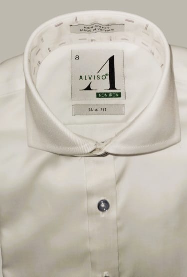 ALVISO BOYS SLIM FIT LONG SLEEVE CONTRAST COTTON NON IRON DRESS SHIRT- 4503 - Image 2