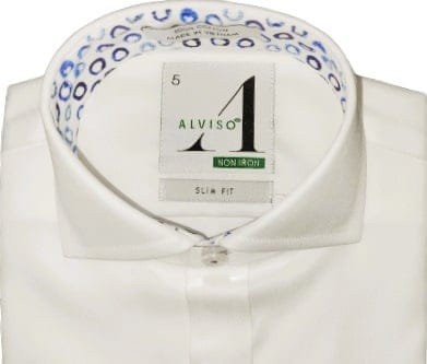 ALVISO BOYS SLIM FIT LONG SLEEVE CONTRAST COTTON NON-IRON DRESS SHIRT- 4506 - Image 2
