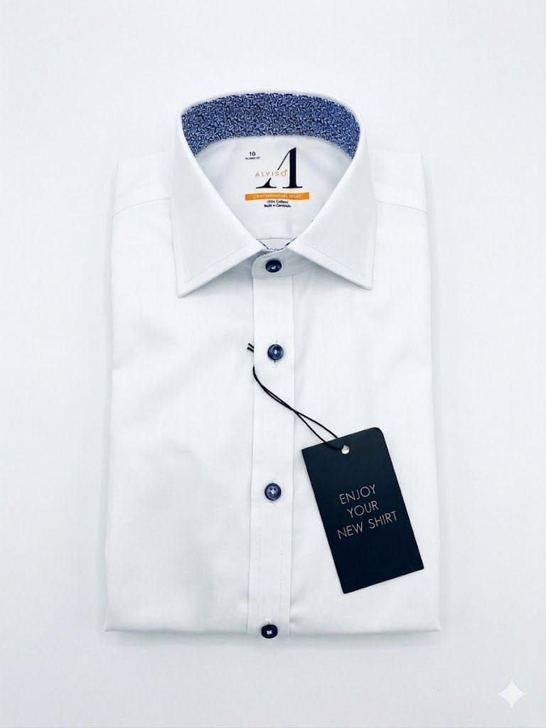 ALVISO SHORT SLEEVE 4581 SLIM CONTRAST BOYS SHIRT
