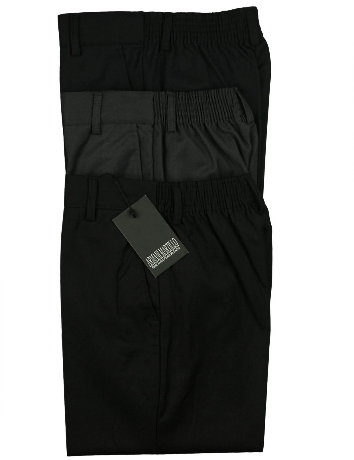 ARMANDO MARTILLO Boys Classic Fit Elastic Back Dress Pants - Image 2