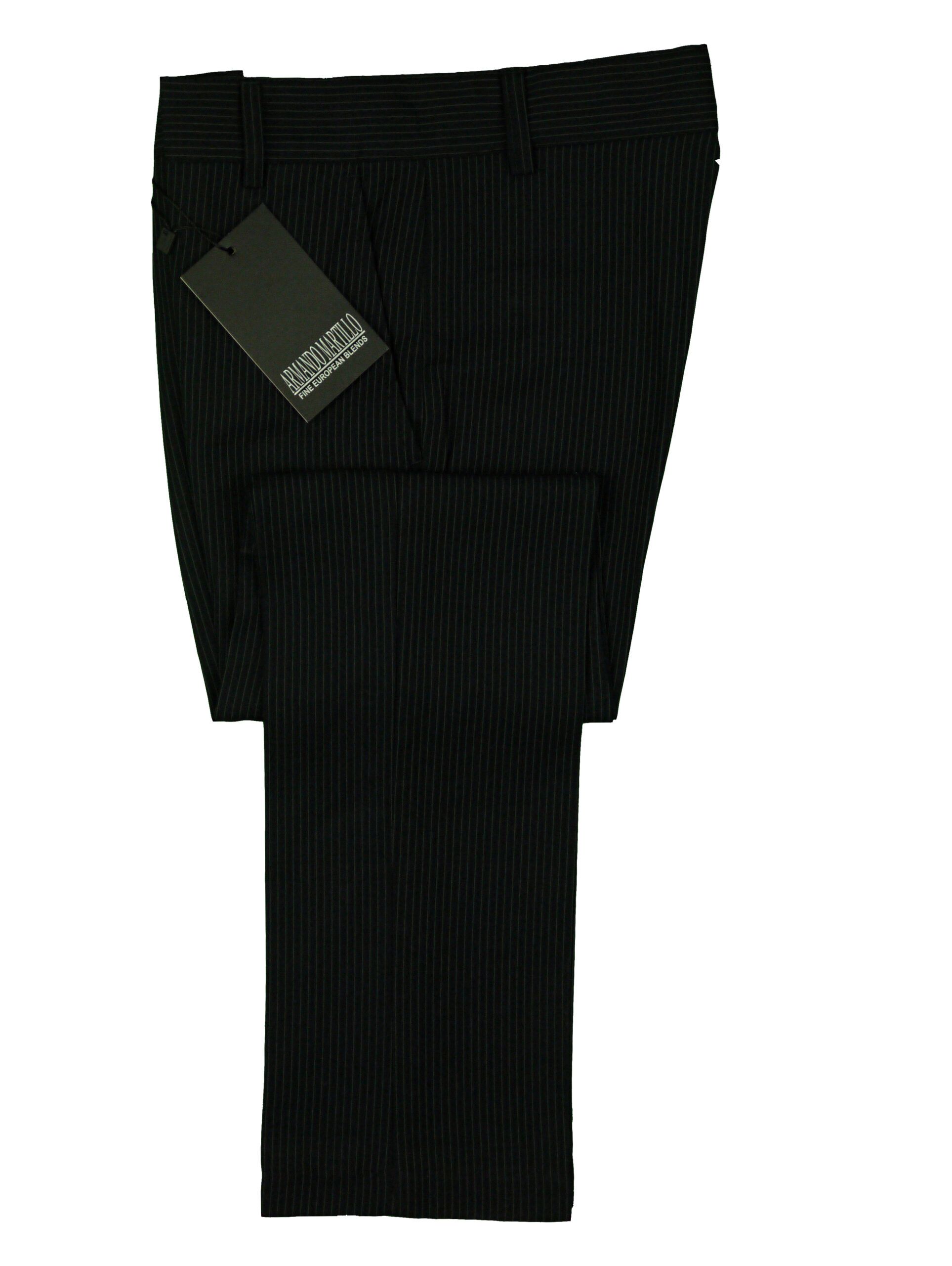 ARMANDO MARTILLO Boys Navy Skinny Fit Flat Front Adjustable Waist Dress Pant