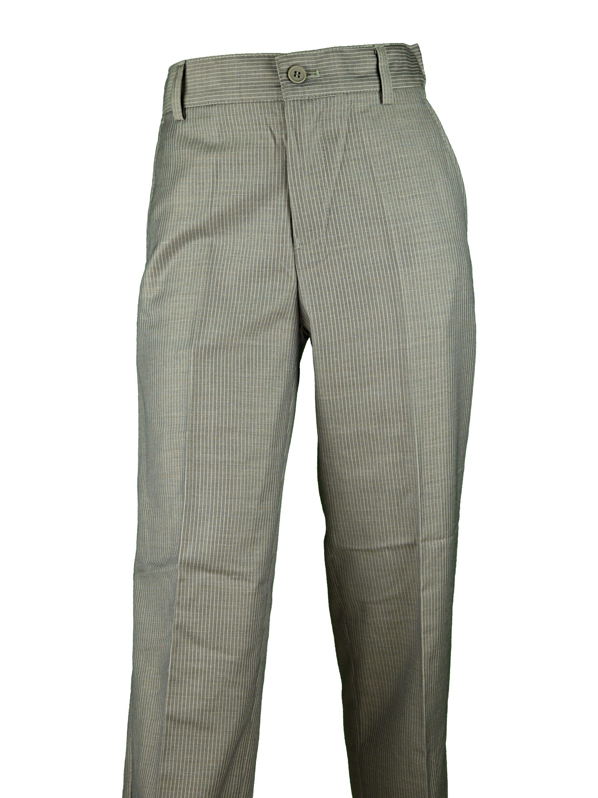ARMANDO MARTILLO Boys Slim Fit Adjustable Waiste Light Grey PInstripe  Pants