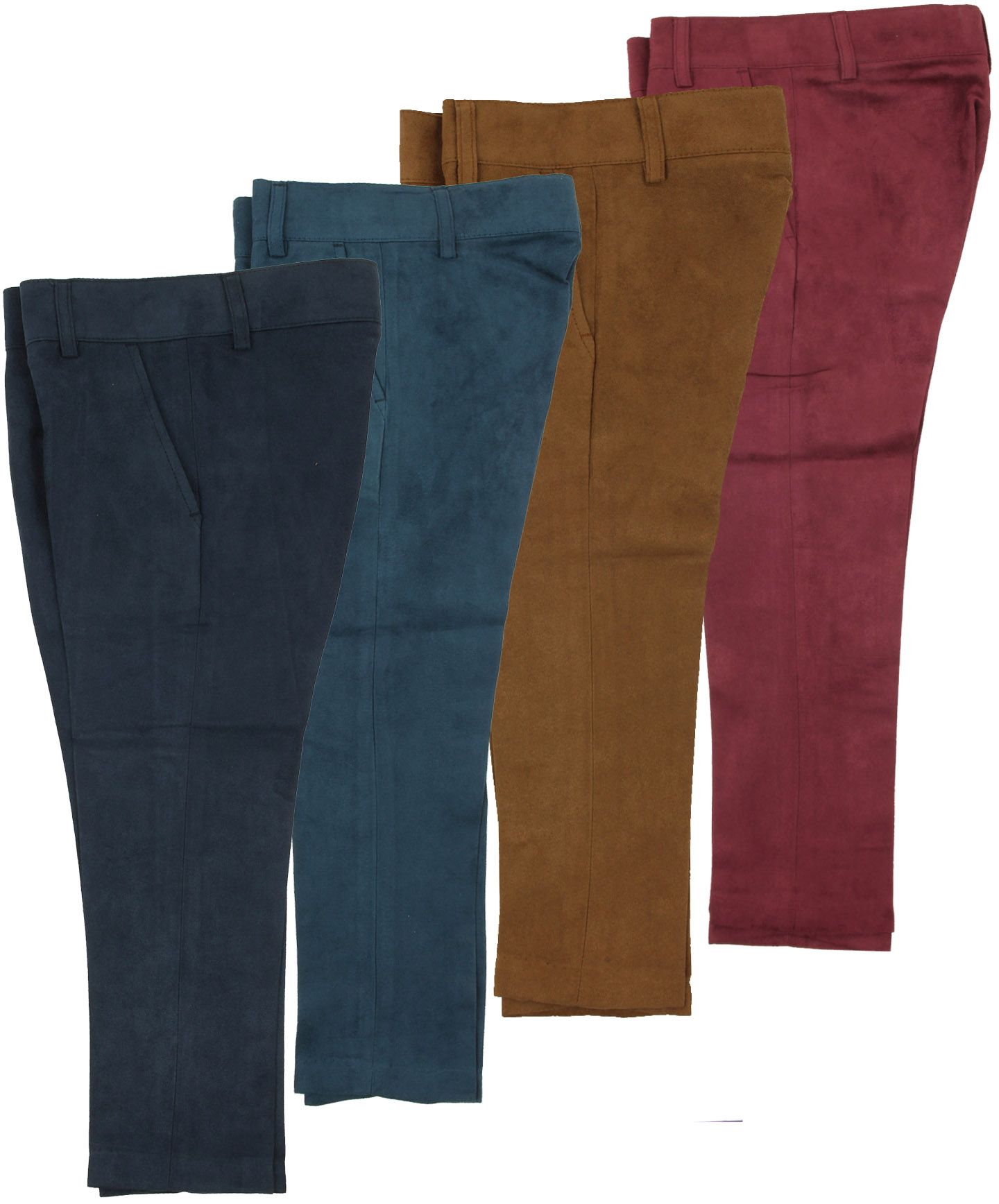 ARMANDO MARTILLO Boys Suede Skinny Fit Dress Pants - 8 Colors - 608SK