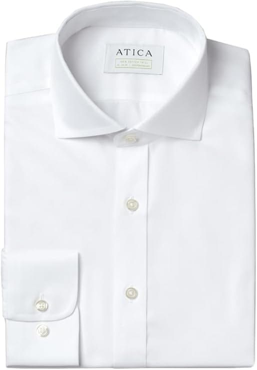 ATICA GREEN LINE MENS SUPER SLIM FIT LONG SLEEVE 100% COTTON NON IRON SHIRT