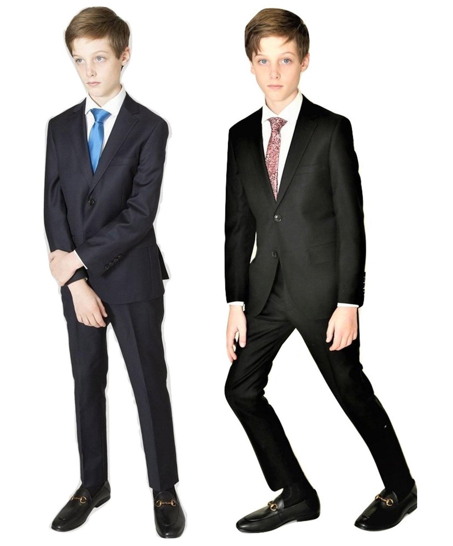 T.O. CENTRION BOYS CLASSIC FIT 100% WOOL SOLID COLOR SUIT