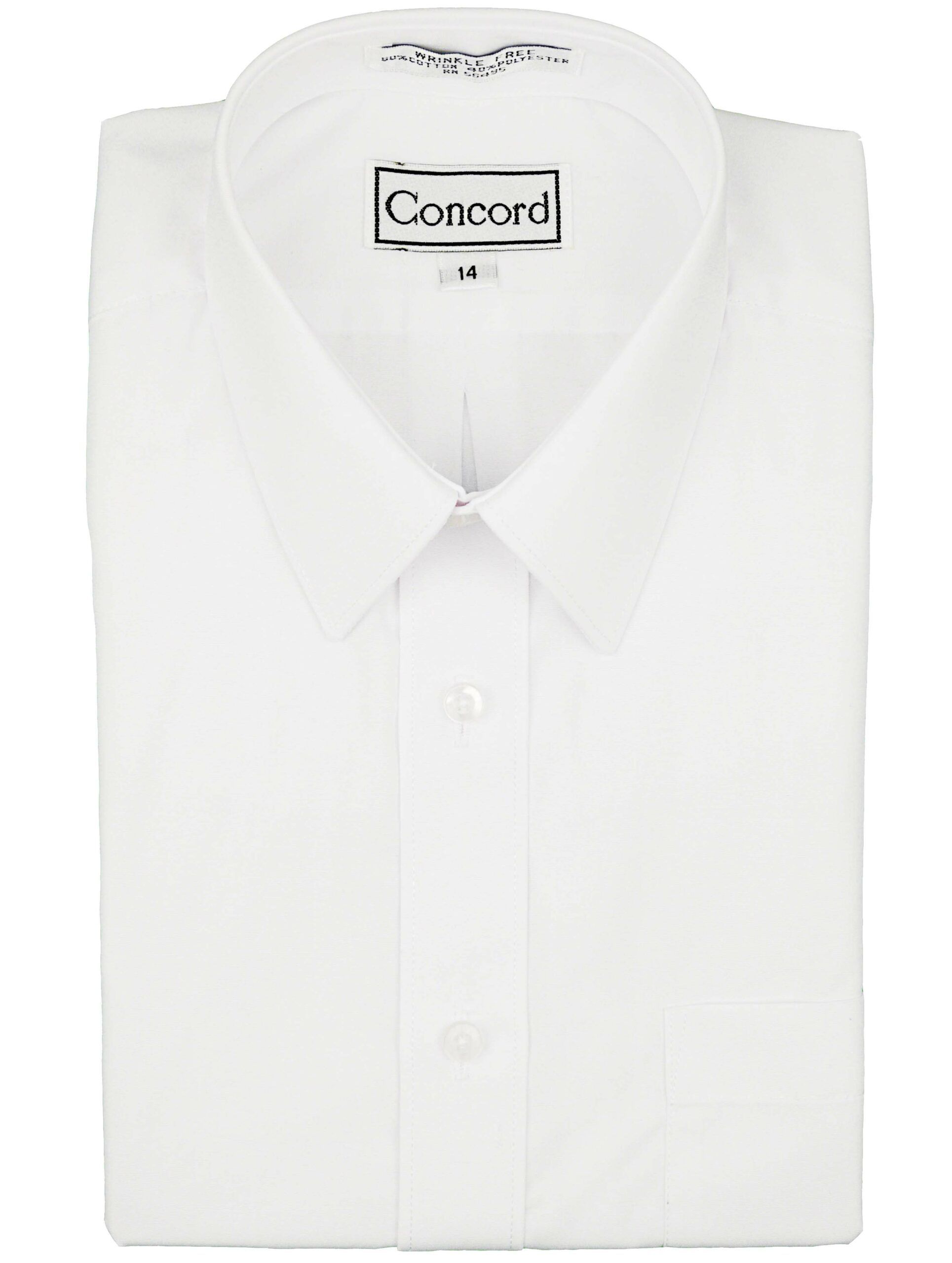 Concord Boys Long Sleeve White Dress Shirt White / 10 Concord Boys Long Sleeve White Dress Shirt White / 10