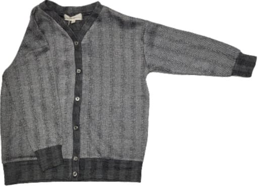 CREPE BOYS HERRINGBONE CARDIGAN BUTTON DOWN SWEATER