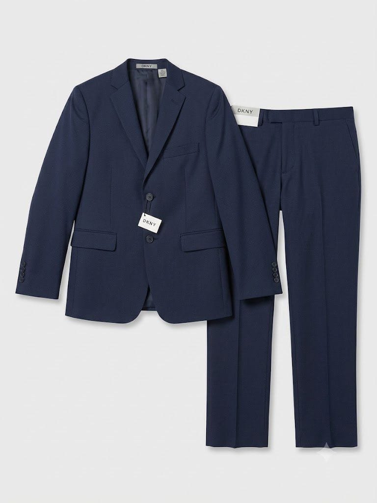 DKNY Boys Navy Wool Suit