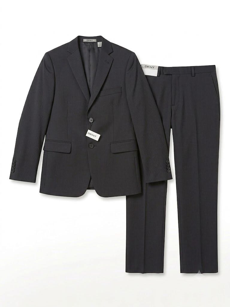 DKNY Boys Striped Suit Black