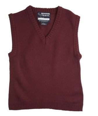 FRENCH TOAST Boys Burgundy Knit Vest