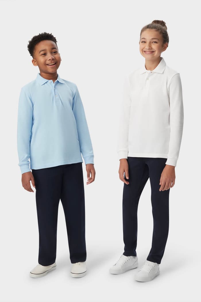 FRENCH TOAST BOYS LONG SLEEVE POLO SHIRT