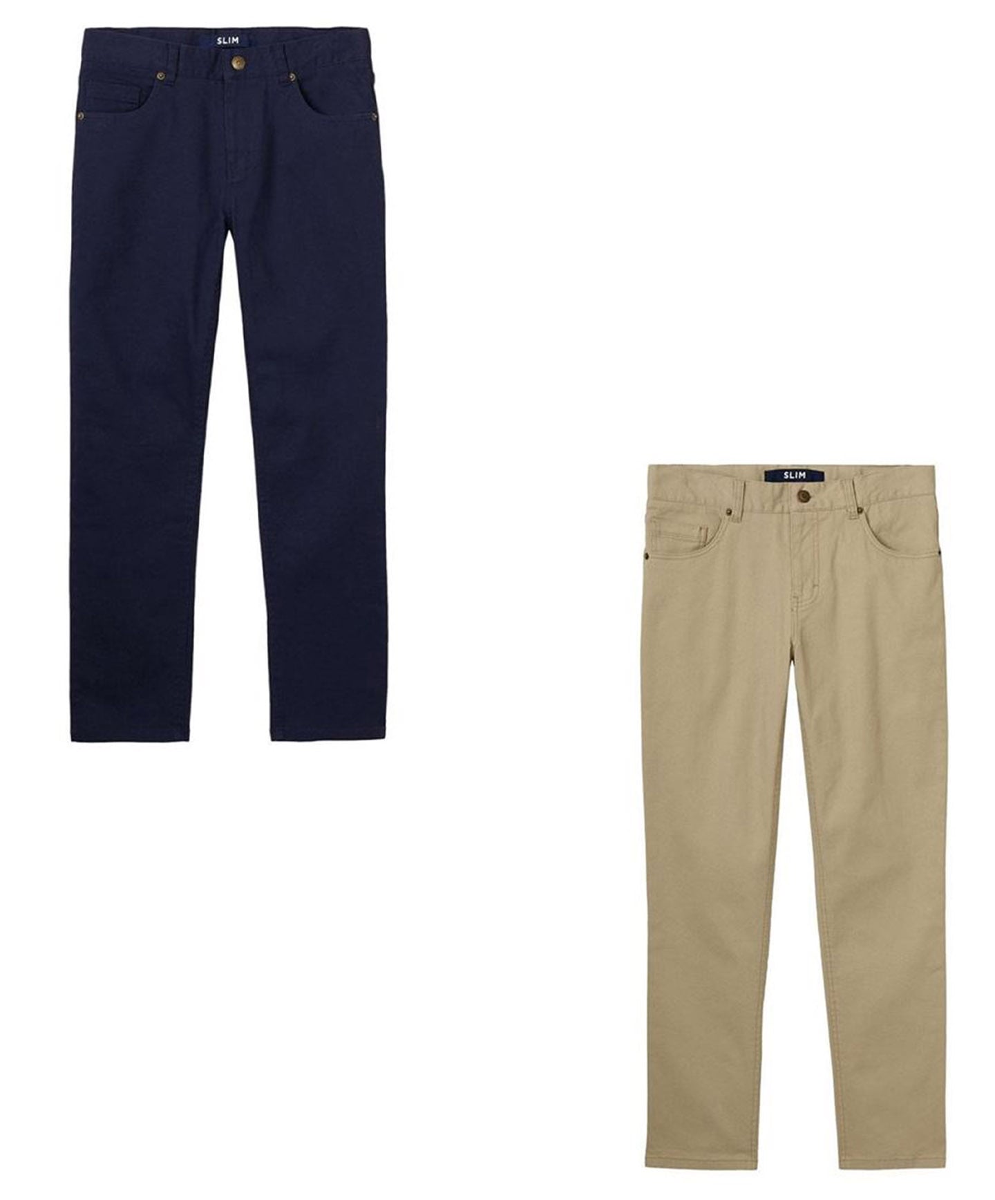 FRENCH TOAST Boys Slim & Husky Slim Fit Stretch Cotton Blend 5Pocket Chino Pants