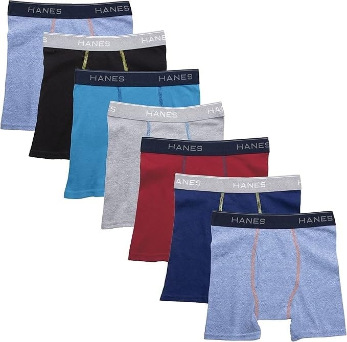 HANES BOYS COTTON ASSORTED BOXER BRIEFS  7-PACK - Image 3