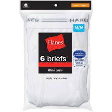 HANES BOYS WHITE BRIEFS 6 PK