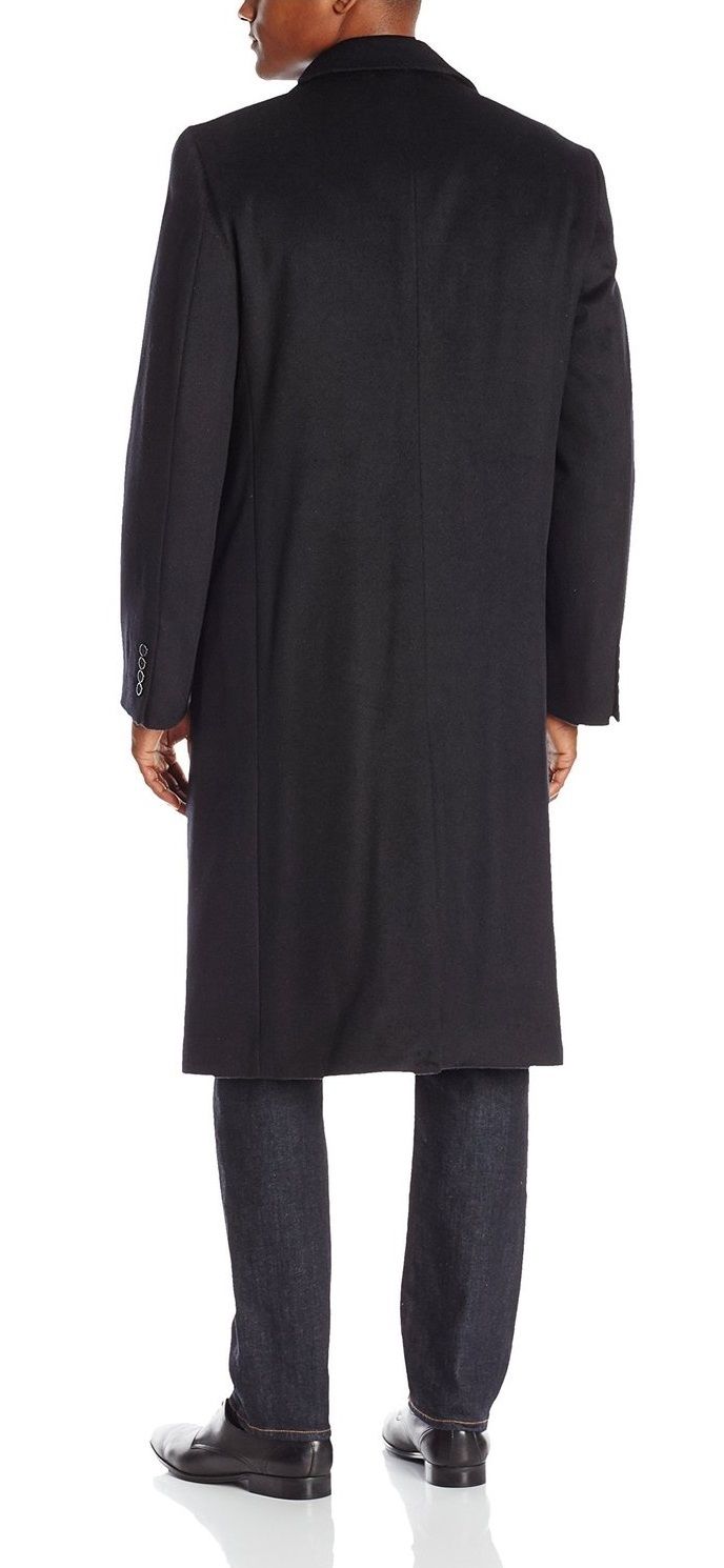 HART SCHAFFNER MARX MENS WOOL & CASHMERE FULL-LENGTH COAT - Image 3