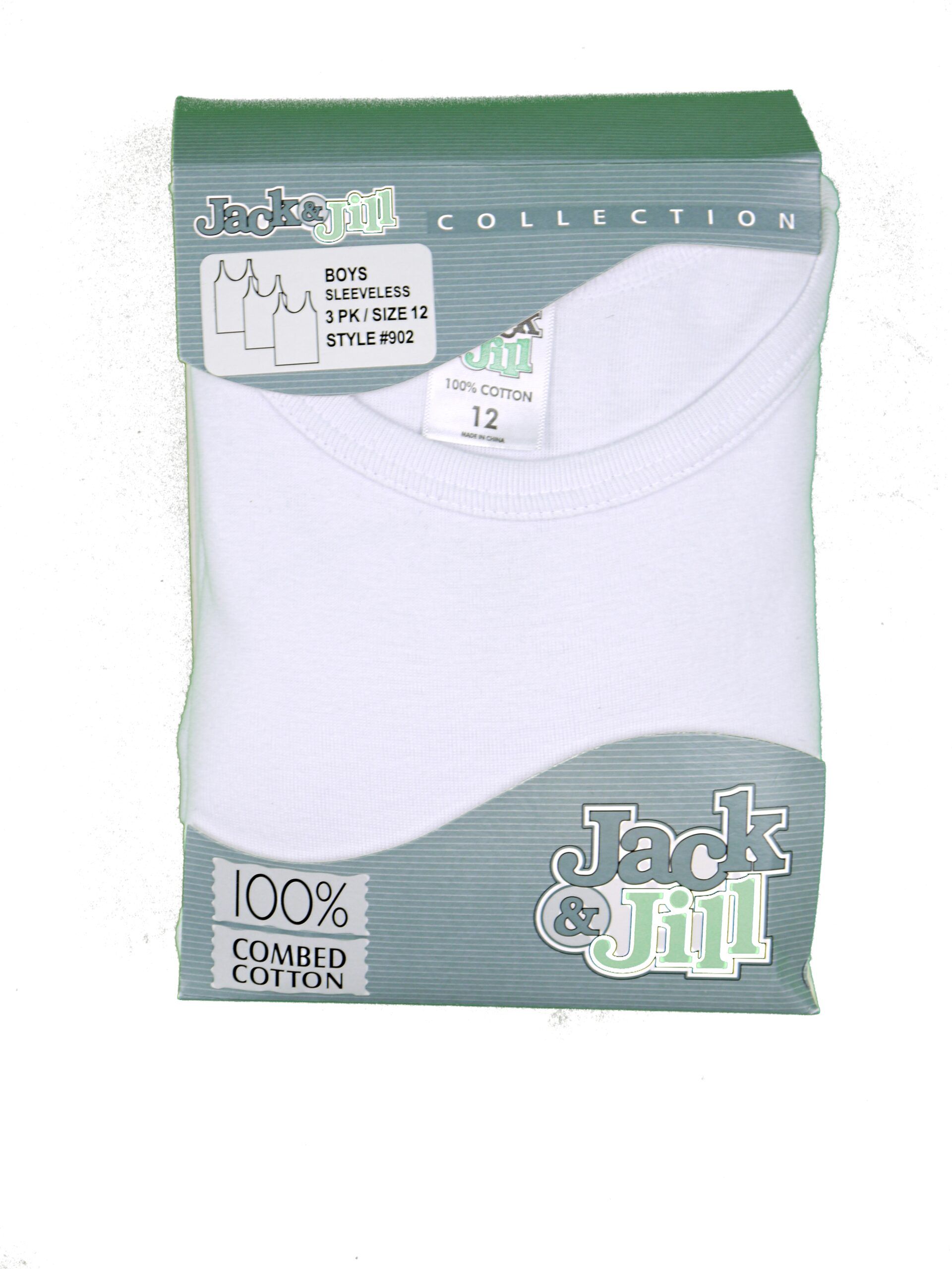 JACK & JILL Boys Soft 100% Cotton Sleeveless Undershirt - 3 pack