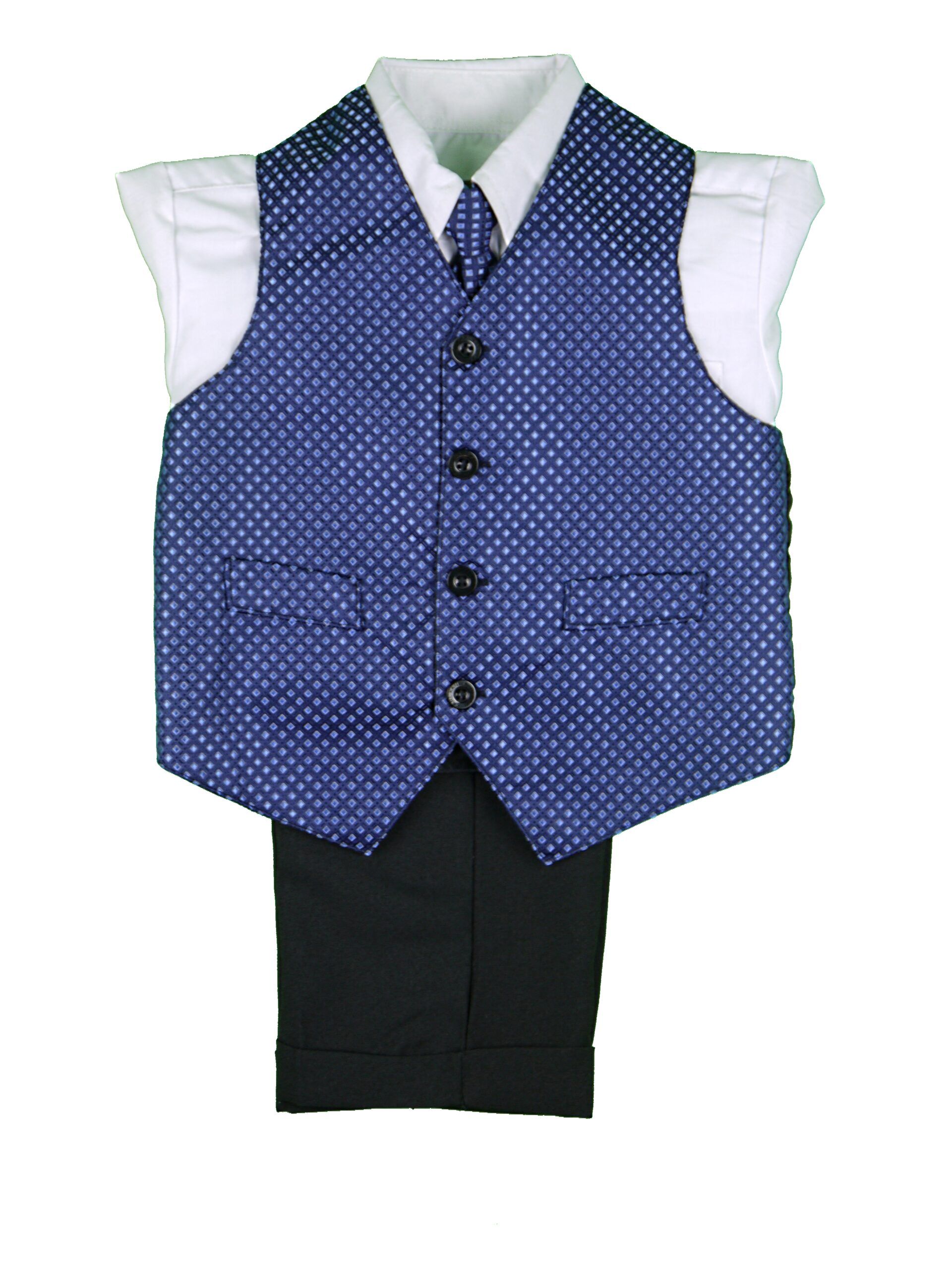 KANI GOLD Boys Classic Navy Fit Dress Outfit - 4 Piece