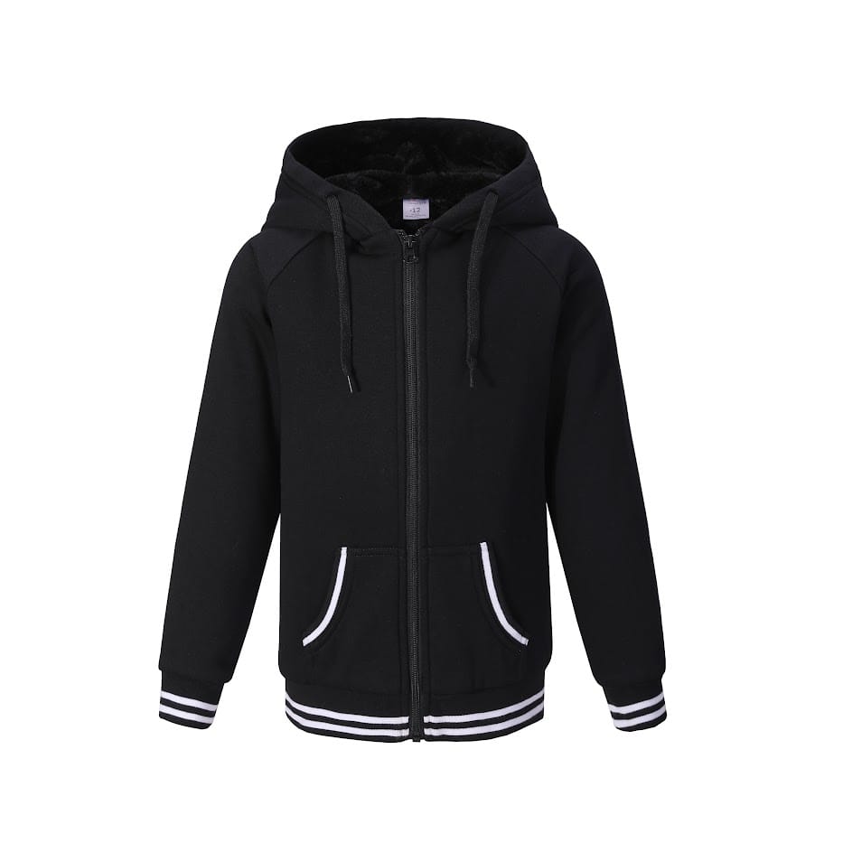 LANDS KID BOYS COTTON BLEND LONG SLEEVE FULL ZIP FRONT HOODIE SWEATSHIRT