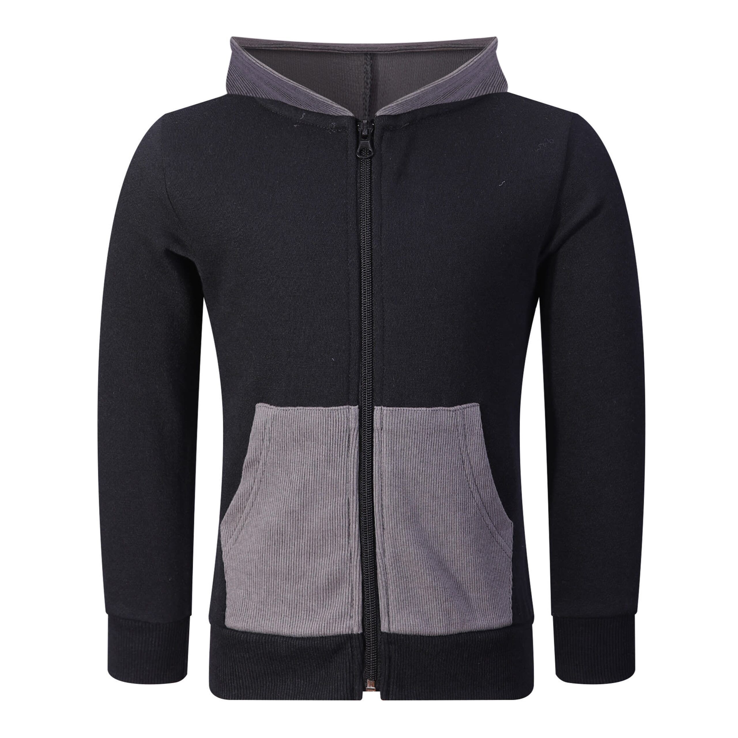 LANDS KID BOYS COTTON BLEND LONG SLEEVE FULL ZIP FRONT HOODIE