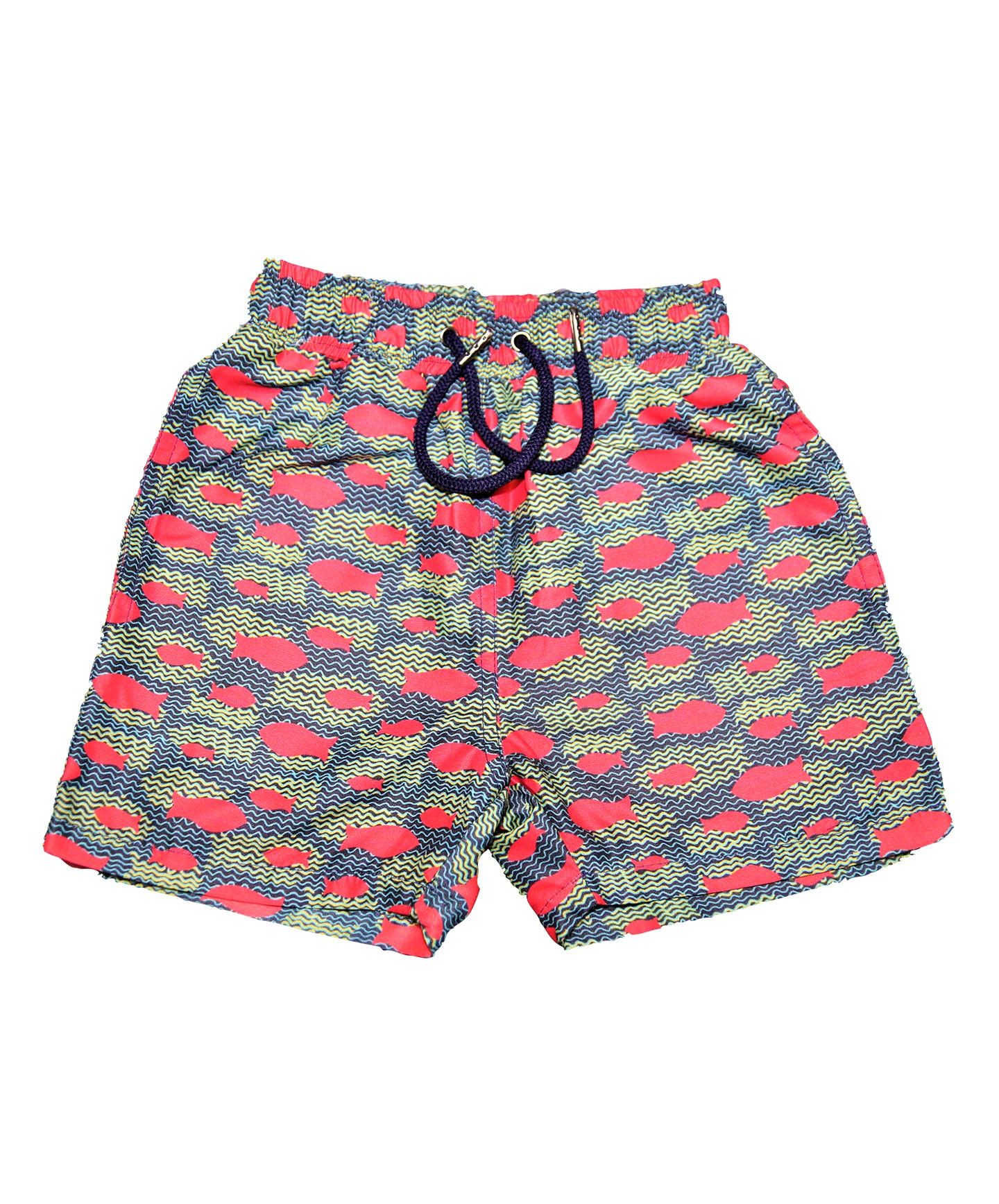 LEO & ZACHARY Boys Fishing Design Bathing Suits - Swim Shorts