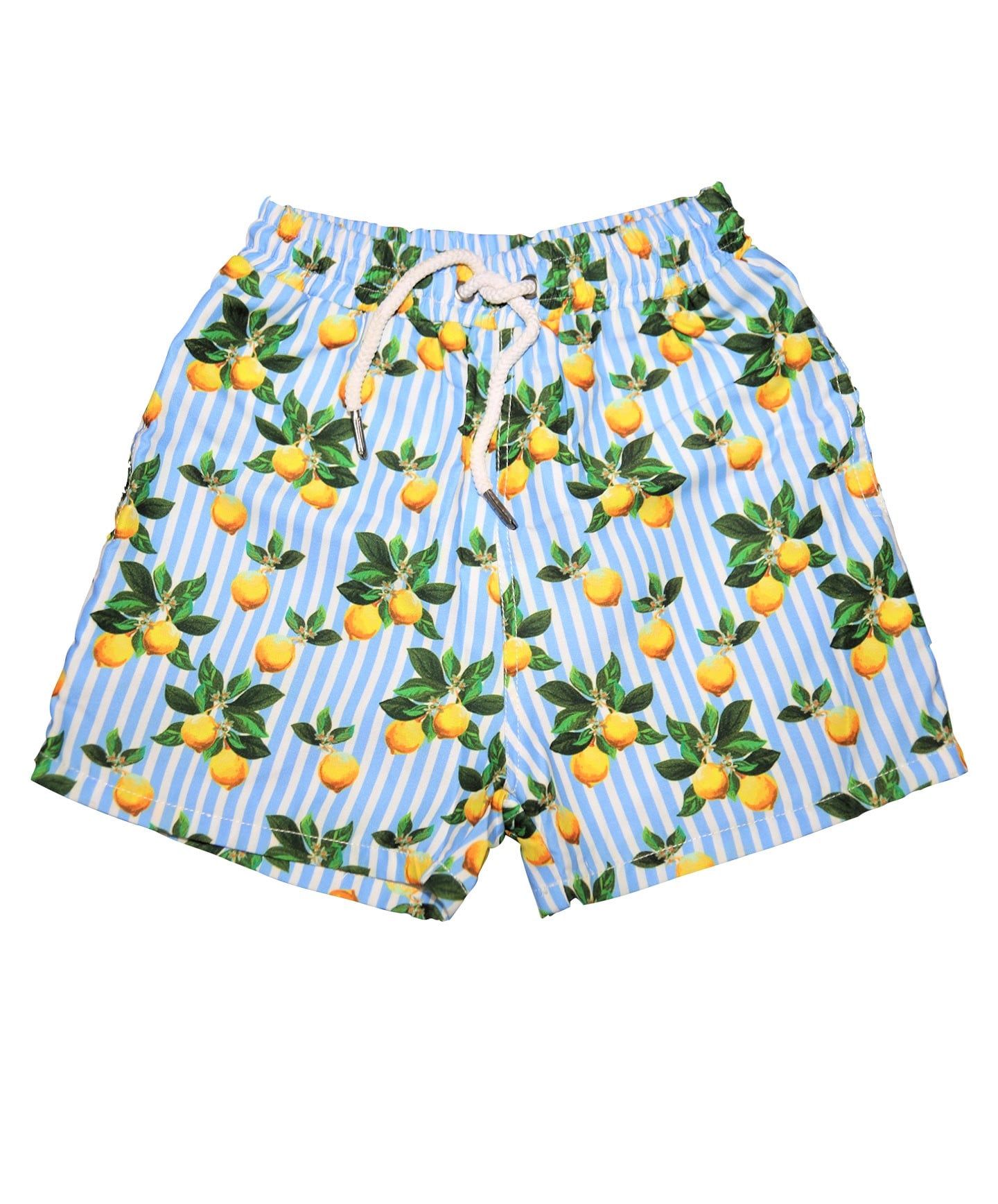 LEO & ZACHARY Boys Limonada Design Bathing Suits - Swim Shorts