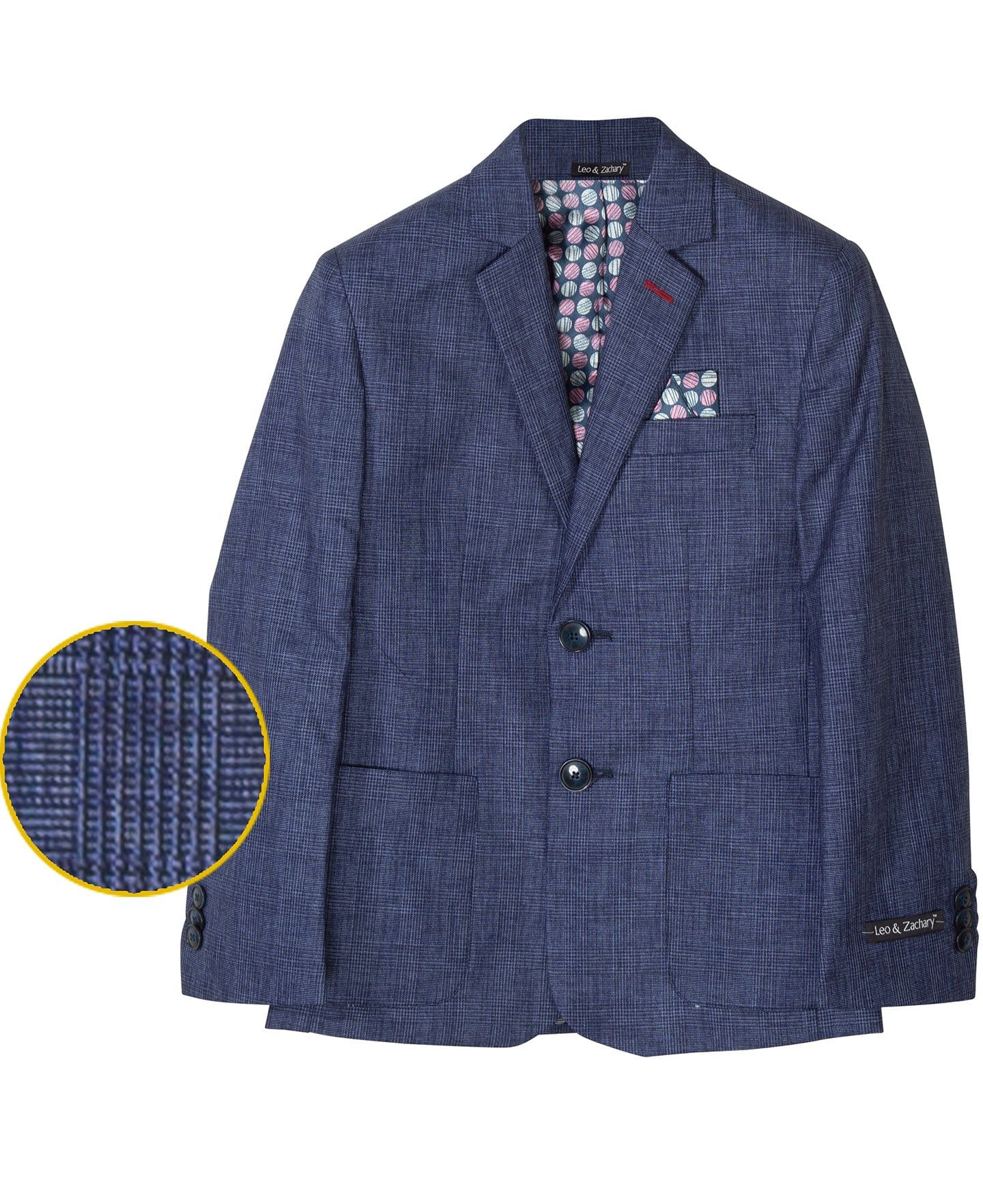 LEO & ZACHARY Boys Slim Fit Microfiber Blend Suit 470 870