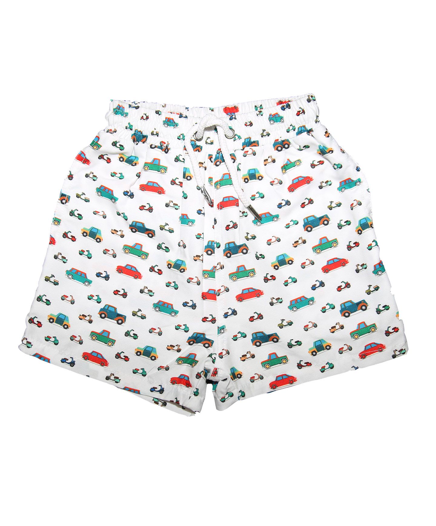LEO & ZACHARY Boys Vespa And Cars Design Bathing Suits - Swim Shorts