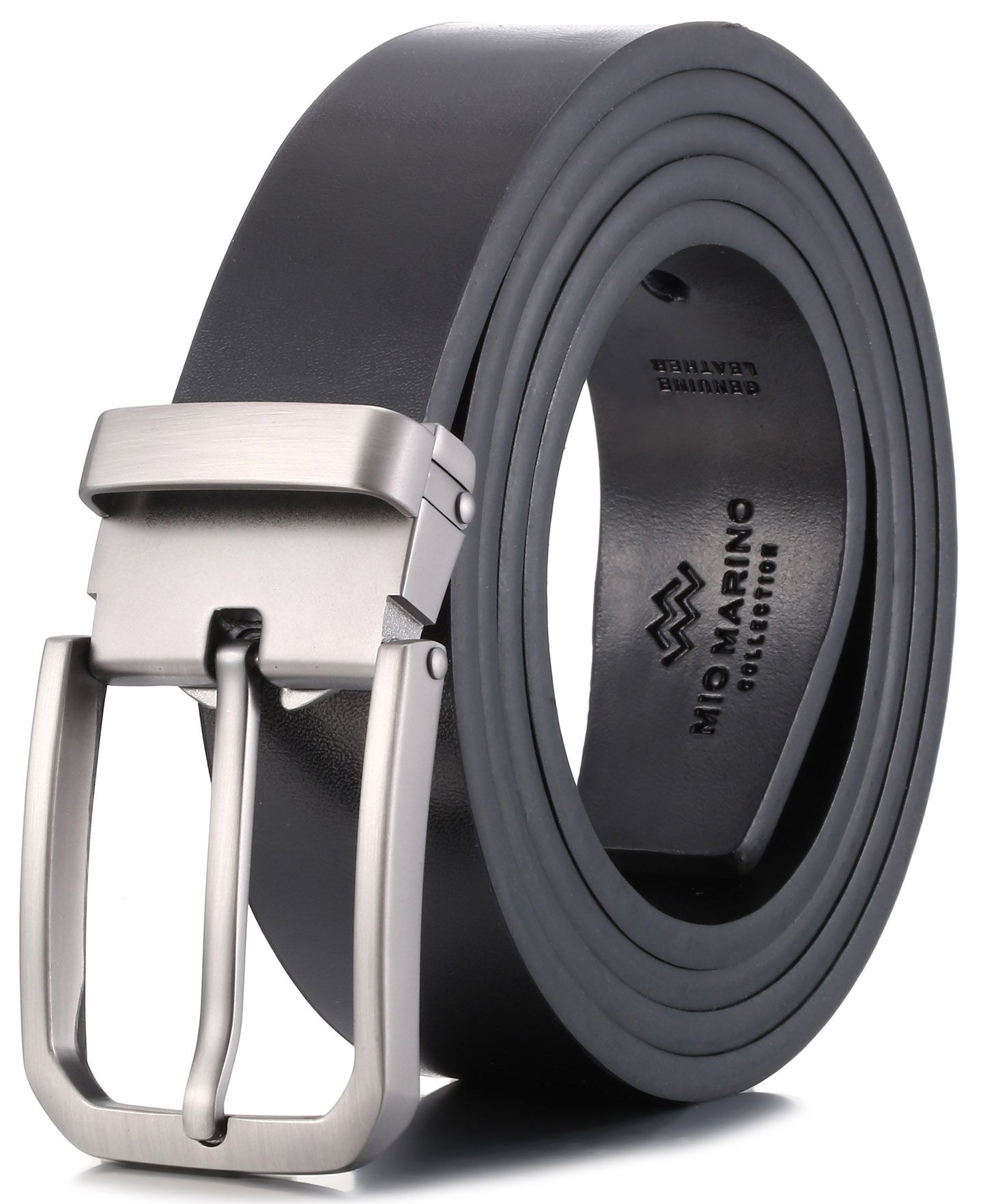MARINO Mens Pin Closure One Piece Leather Belt - Boytique % MARINO Mens Pin Closure One Piece Leather Belt - Boytique %
