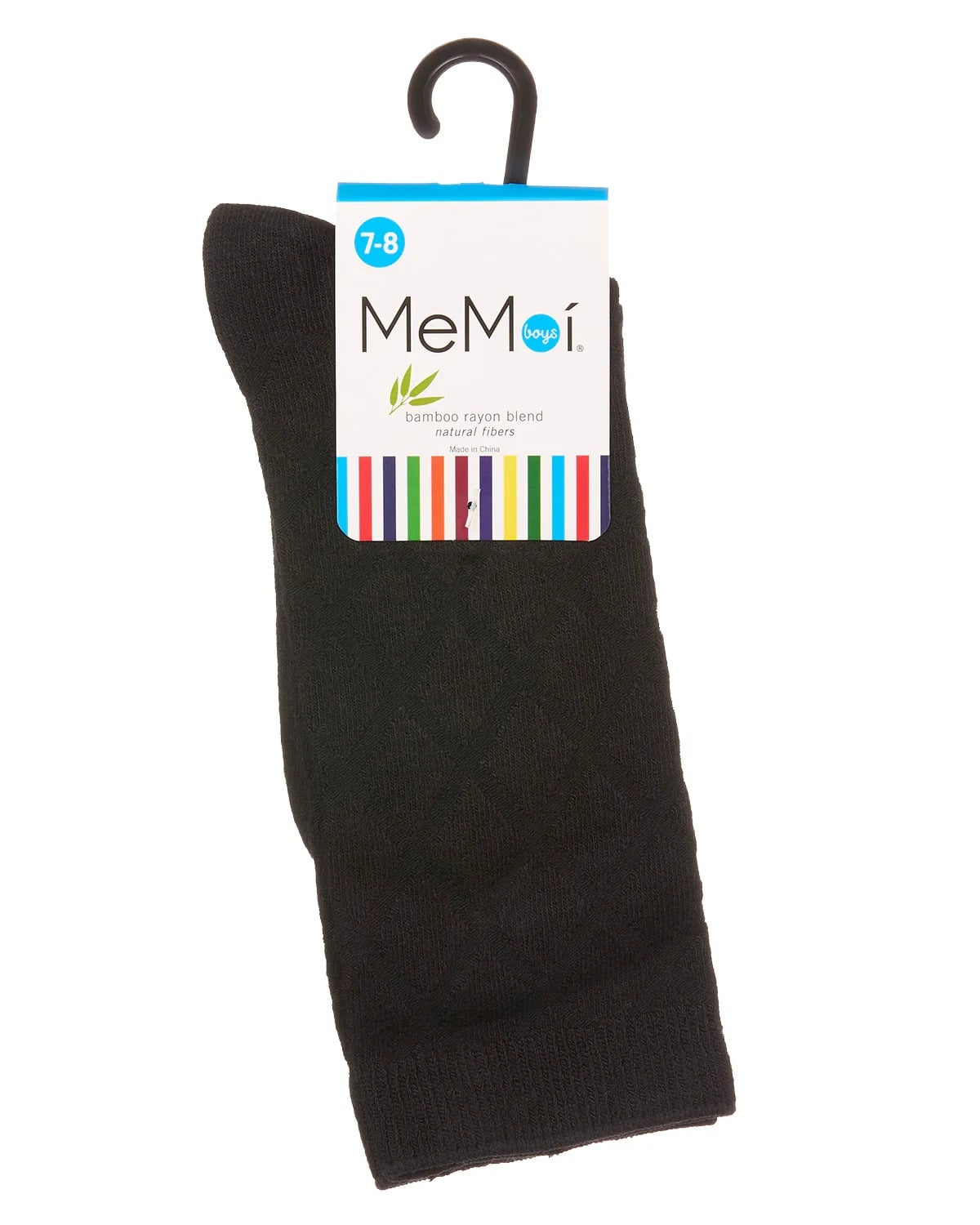 MEMOI BOYS BAMBOO DIAMOND SOCKS
