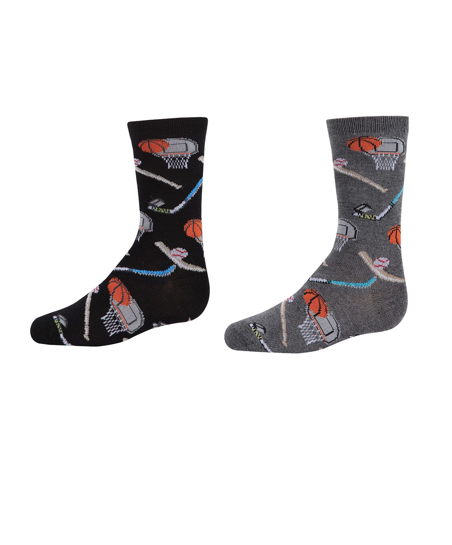MEMOI Boys Microfiber Blend Sport Themed Design Socks - 1 Pack - 3 Colors