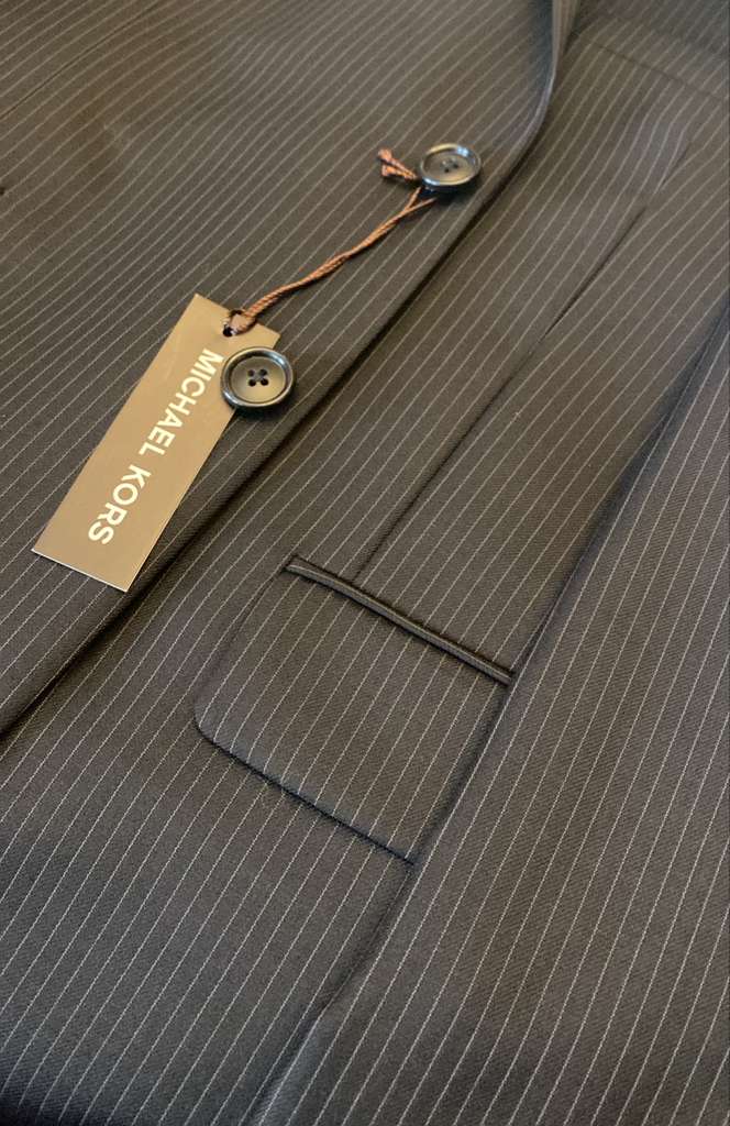 MICHAEK KORS Boys Black Stripe Suit - Image 2