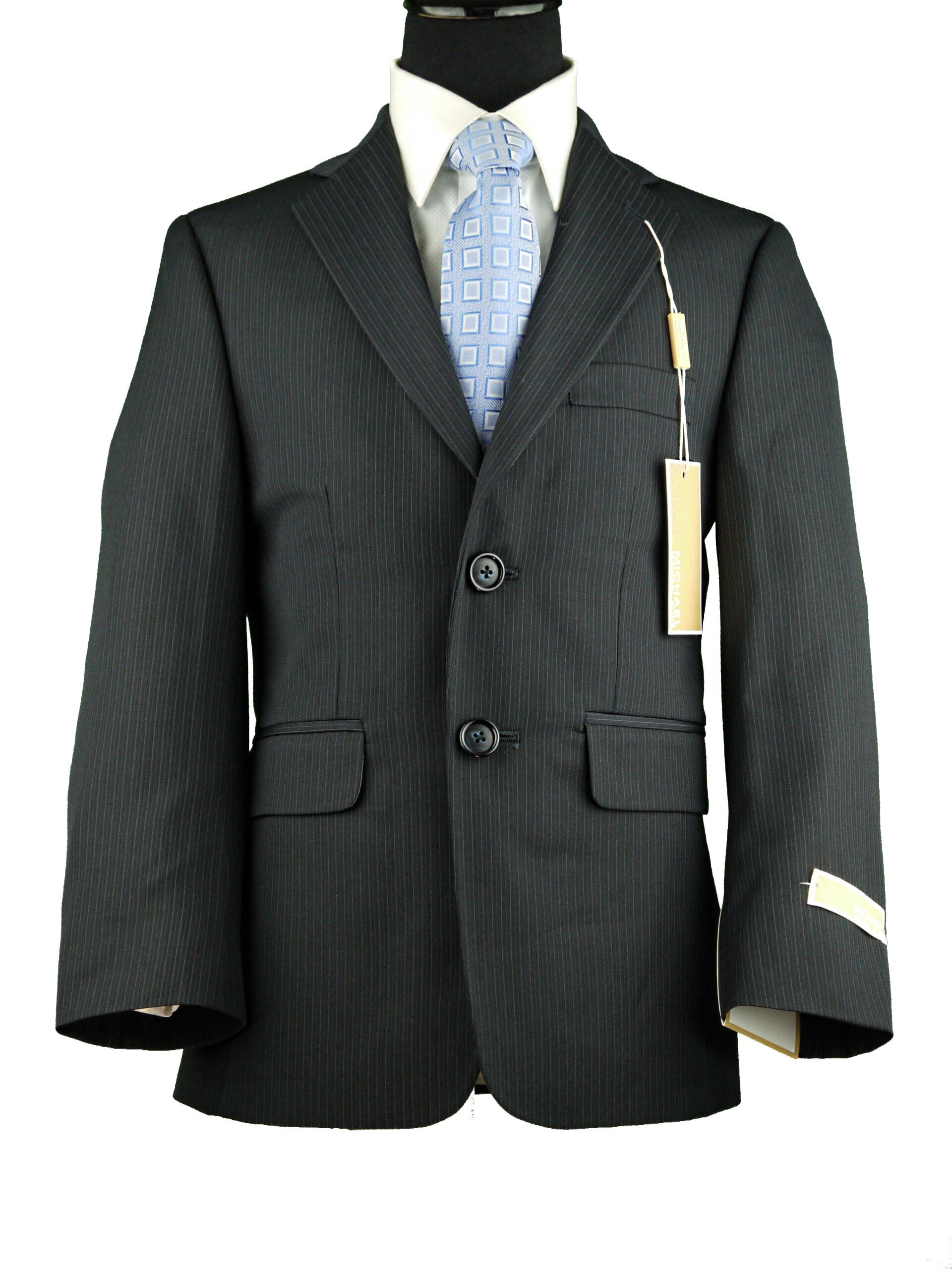 MICHAEL KORS Boys Classic Fit  Navy Pinestripe Suit