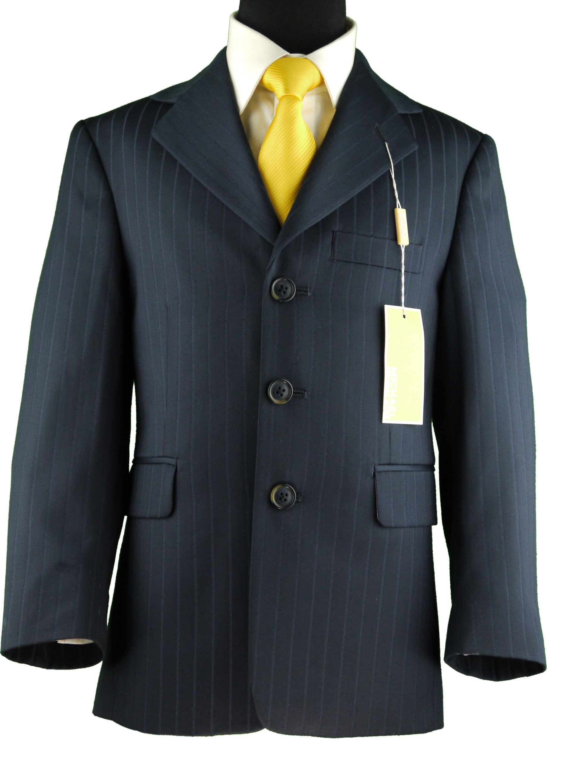 MICHAEL KORS Boys Classic Fit Pinstripe Suit Navy