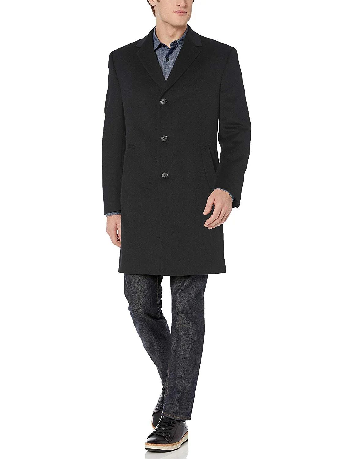 MICHAEL KORS MADISON MENS WOOL CASHMERE BLEND TOPCOAT